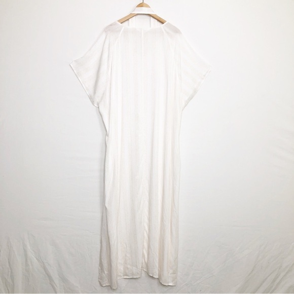 SummerSalt cream & tan graphic pinstripe caftan - Picture 11 of 13